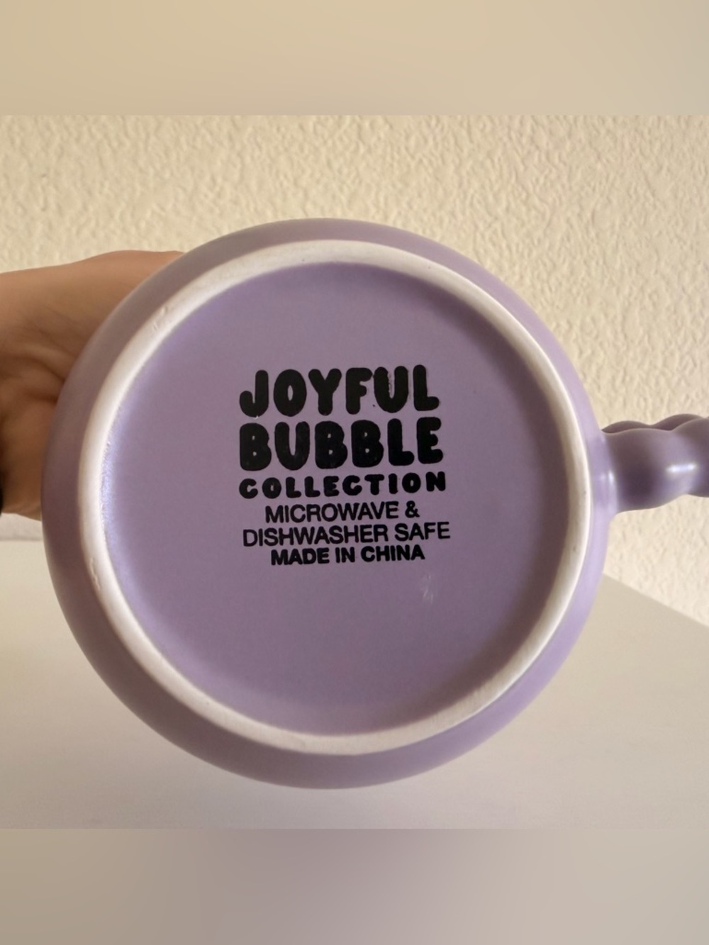 Ceramic Purple Bubble Mug, 15oz - Picture 4 of 5
